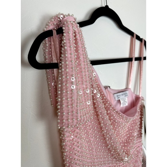 NWT Mac Duggal 93735 Pink One Shoulder (Missing Jewels) sz 4 - Picture 3 of 13